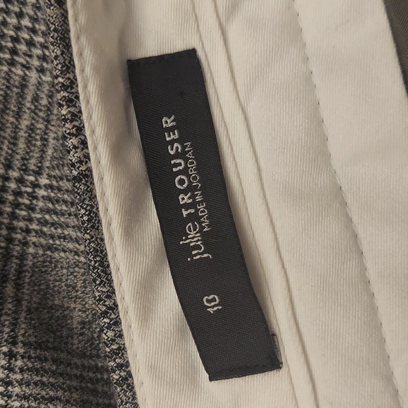 LOFT Julie Trouser In Black and White Plaid 10 - Picture 10 of 13